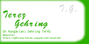 terez gehring business card